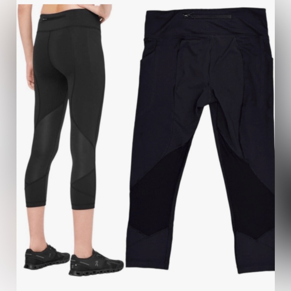 Lululemon black Pace Rival Crop *22" Size 10